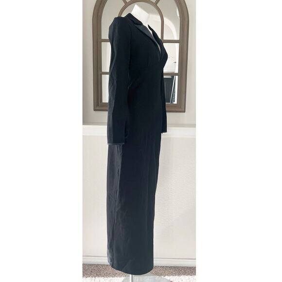 STAUD Humboldt Satin Lapel Gown Maxi Dress in Black, NWT, Size M - Picture 12 of 16